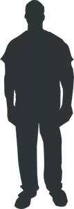 Man silhouette vector clip art