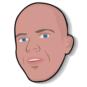Bald head man portrait vector image
