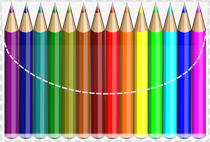 Anmalen Bleistifte Vektor-Bild
