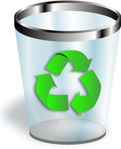 Recycling bin icon vector drawing