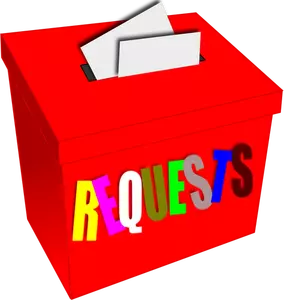 Vector image of requests ballot box