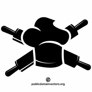 Černobílé logo restaurace