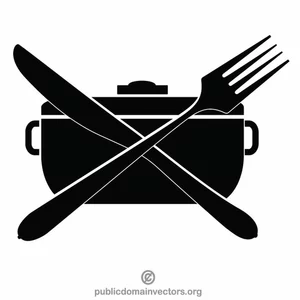 Restaurant logo vector afbeelding