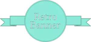 Retro-Banner vector lintafbeelding
