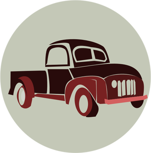 Clipart vetorial de caminhão clássico estilo retro