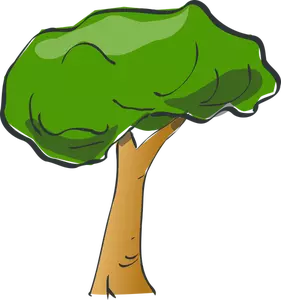 Beschriebenen Cartoon Baum