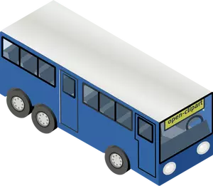 Gambar vektor bus biru