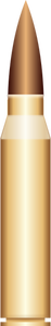 Vector drawing of gold bullet