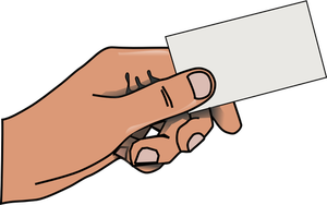 Illustrazione vettoriale della mano con la carta