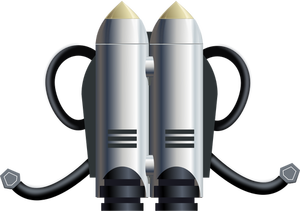 Individual space flight jet pack vector image
