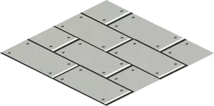 Zilveren vloer tegels patroon vector afbeelding