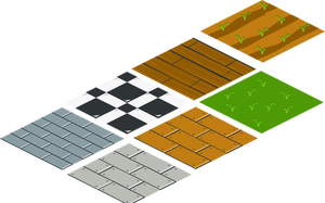 Isometric floor tile