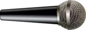 Vector image of photorealistic metal microphone