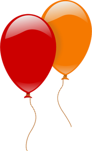 Vektor-Illustration von zwei schwebenden Ballons