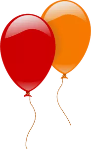 Vector illustration of two floating balloons