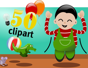 Feiern Sie 50 Clipart Vektor-Bild