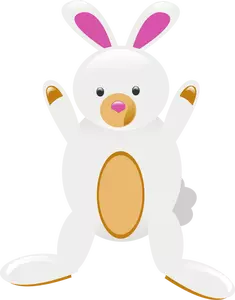 Vector drawing of a bunny toy
