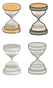Sand glasses selection vector image