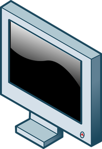 Izometryczna grafika wektorowa ekran LCD