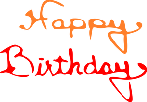 Vector illustration of a happy birthday sign