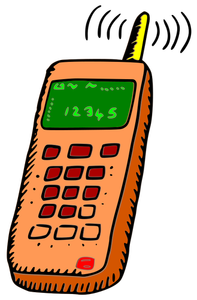 Vector clip art of mobile phone