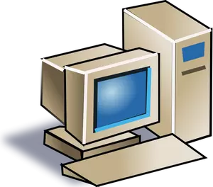 Image de vecteur vieux style ordinateur