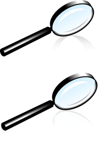 Svart förstoringsglas vektor illustration