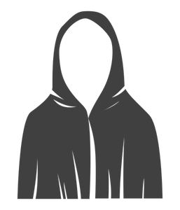 Zwarte mantel vector afbeelding