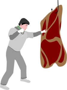 Vector image of a boxer
