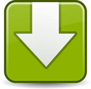 Icona di download di grafica vettoriale di quadrato verde