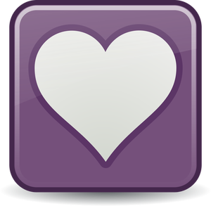 Square heart favorites link vector image