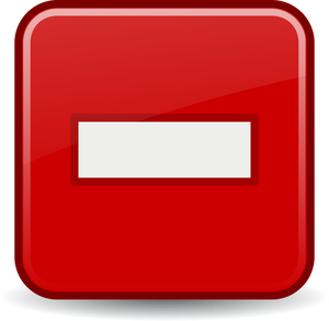 Illustration de rouge du bouton de l'ordinateur - moins
