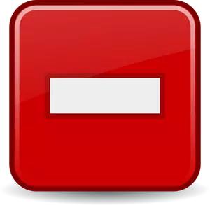 Red illustration of computer button - minus
