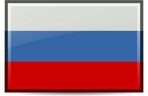 Russische umrandete Flagge