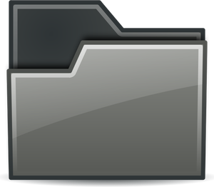 Grey closed folder icon vector drawing