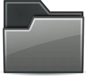 Grey closed folder icon vector drawing