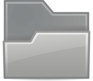 Vector illustration of grayscale folder icon
