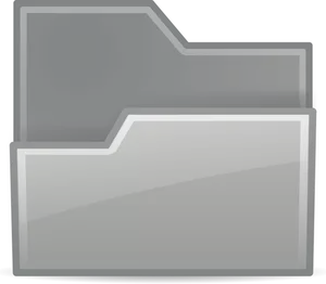 Vector illustration of grayscale folder icon