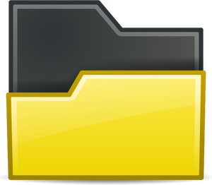 Żółtego folderu otwartego