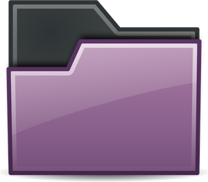 Otwarte fioletowy folderu