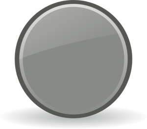 Grey shiny button vector clip art
