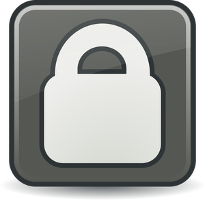 Vector clip art of grayscale security icon