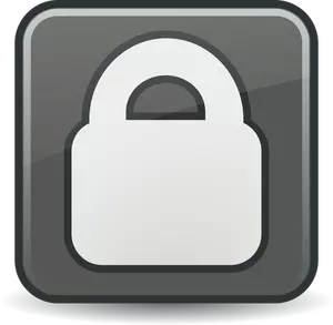 Clipart vetorial do ícone de segurança em tons de cinza