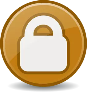Immagine vettoriale dell'icona sicurezza marrone