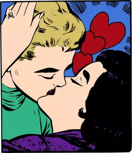 Kissing couple image