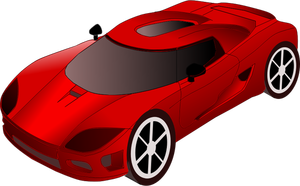 Red sports racing car vector clip art
