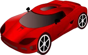 Kırmızı spor araba vektör küçük resim yarış