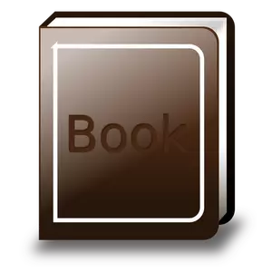 Vektor ClipArt för enkel brun bok med skugga