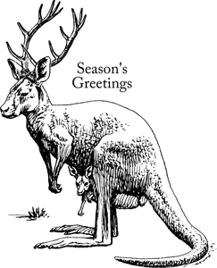 Vektor-ClipArt-Grafik über eine roodeer