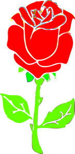 Rose drawing image